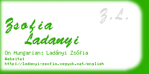 zsofia ladanyi business card