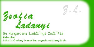 zsofia ladanyi business card